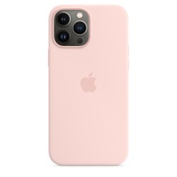 Original iPhone 13 Pro Max Cover Silicone Case MagSafe Chalk Pink
