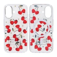 iPhone 16 Cover Mønster MagSafe Kirsebær