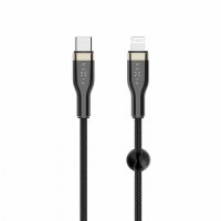 Kabel METAL Series USB-C/Lightning 2m Sort
