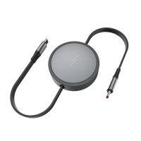 Utdragbar Kabel USB-C 100W 1m Sort