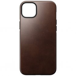 iPhone 14 Plus Cover Modern Leather Case Horween Rustic Brown