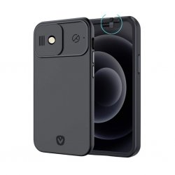 x Valenta iPhone 12 Case with Camera Covers Front & Rear Black