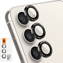 Samsung Galaxy S23/Galaxy S23 Plus Kameralinsebeskytter GLAS.tR EZ Fit Optik Pro Black Glitter