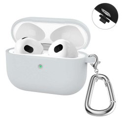 AirPods 3 Cover Silikone med Karabinhage Grå