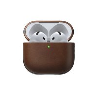 AirPods 4 Cover Modern Leather Case Brun