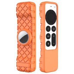 Apple TV Remote (gen 2)/AirTag Cover Rombemønster Orange