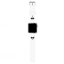 Apple Watch 42/44/45mm/Apple Watch Ultra Armbånd Karl & Choupette Hvid
