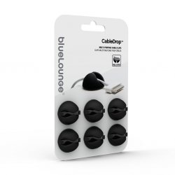 CableDrop Ledningsholder 6-Pak Sort