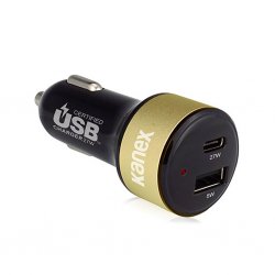 GoPower Biloplader med USB och USB-C uttag