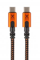 Xtreme USB-C to USB-C PD Cable 1.5m Sort Orange