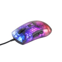 DM310 Gaming Mus Halvgennemsigtig RGB Sort