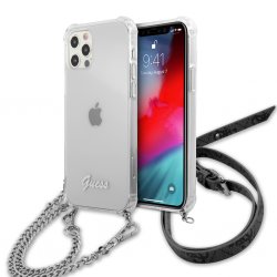 iPhone 12 Pro Max Cover Chain & Script Sølv Klar