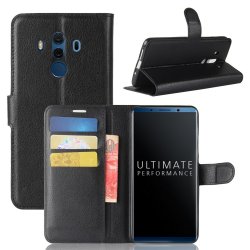 Huawei Mate 10 Pro Plånboksetui Litchi Sort