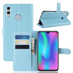 Huawei P Smart 2019 Mobilplånbok Litchi PU-læder Blå