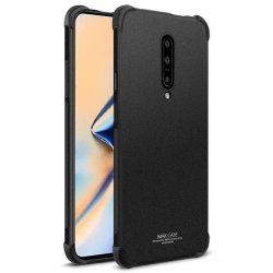 OnePlus 7 Pro Cover Air Series TPU Extra Skyddande Hörn Sandtextur Sort