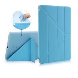 iPad 9.7 Etui PU-læder TPU Origami Stativ Blå