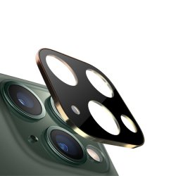iPhone 11 Pro/Pro Max Kameralinsebeskytter Hærdet Glas Metal Guld
