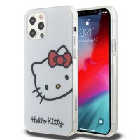 iPhone 12/iPhone 12 Pro Cover Kitty Logo Hvid