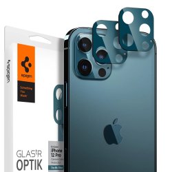 iPhone 12 Pro Max Kameralinsebeskytter Glas.tR Optik 2-pak Pacific Blue