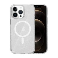 iPhone 12 Pro Max Cover Glitter Stødabsorberende Transparent