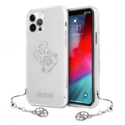iPhone 12 Pro Max Cover 4G Logo Sølv Klar