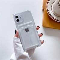 iPhone 12 Cover Kortholder Stødabsorberende Transparent