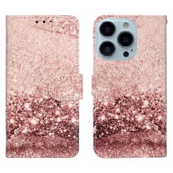 iPhone 13 Pro Etui Motiv Lyserød Glitter