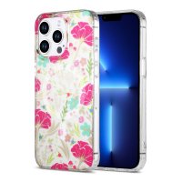 iPhone 13 Pro Max Cover Blomstermønster MagSafe Rød Grøn