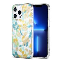 iPhone 13 Pro Max Cover Blomstermønster MagSafe Turkis