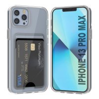 iPhone 13 Pro Max Cover Kortholder Transparent