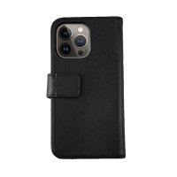 iPhone 13 Pro Etui Ægte læder Kortholder Sort