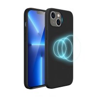 iPhone 14 Plus Cover Silikone MagSafe Sort