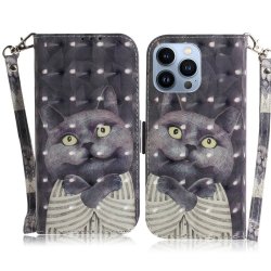 iPhone 14 Pro Etui Motiv Sort Kat