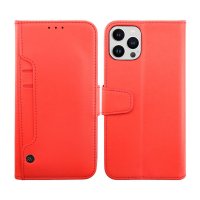 iPhone 14 Pro Etui Udfoldelig Kortholder Rød