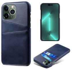 iPhone 14 Pro Cover Kortholder til to kort Blå