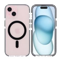 iPhone 15 Cover Stødabsorberende MagSafe Sort