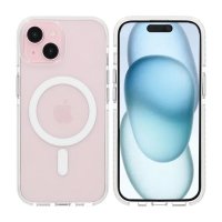 iPhone 15 Cover Stødabsorberende MagSafe Hvid