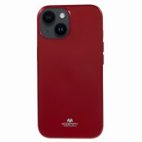 iPhone 15 Plus Cover Jelly Glitter Rød