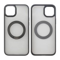 iPhone 15 Plus Cover Roterbart Stativ Sort