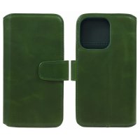 iPhone 15 Pro Etui Essential Leather Juniper Green