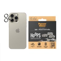 iPhone 15 Pro/iPhone 15 Pro Max Kameralinsebeskytter Hoops Natural Metal