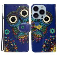 iPhone 15 Pro Max Etui Motiv Ugle Mandala