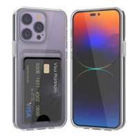 iPhone 15 Pro Max Cover Kortholder Transparent