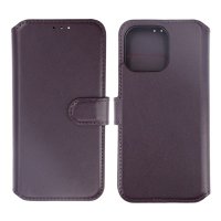 iPhone 15 Pro Max Etui Ægte Læder Lilla