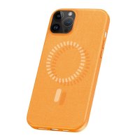 iPhone 15 Pro Max Cover Fauxther Series MagSafe Orange