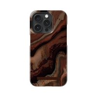 iPhone 15 Pro Cover Fashion Case MagSafe Dark Amber Marble