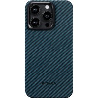 iPhone 15 Pro Cover MagEZ Case 4 Black/Blue Twill