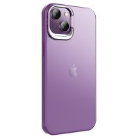 iPhone 15 Cover Camera Frame Kickstand Lilla