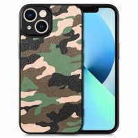 iPhone 15 Cover Camouflage Grøn