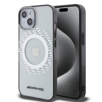 iPhone 15 Cover Rhombus Pattern MagSafe AMG Transparent
